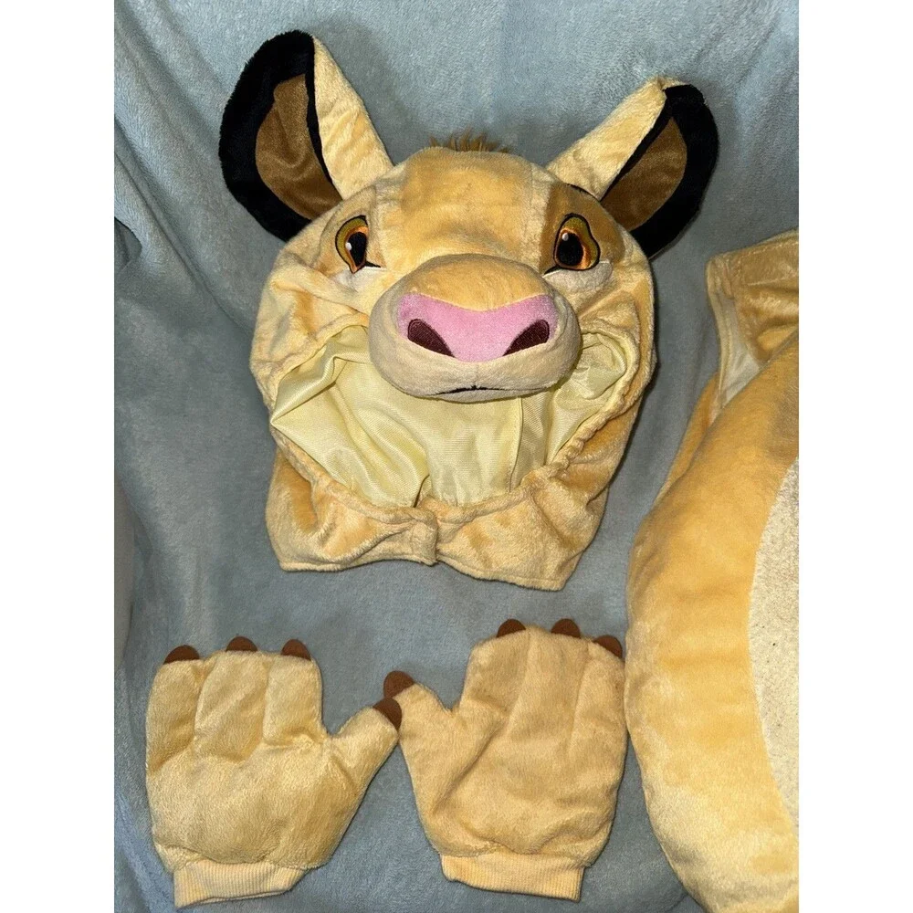 DISNEY STORE SIMBA LION KING PLUSH COSTUME BABY TODDLER SIZE 3T 3 YEARS RARE